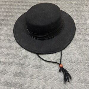 Vintage Bollman Hat Co Black Wool Felt Made In USA WPL 5923